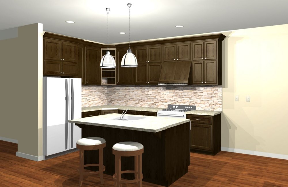 House Plan E1462-10 Interior Kitchen 3D Area