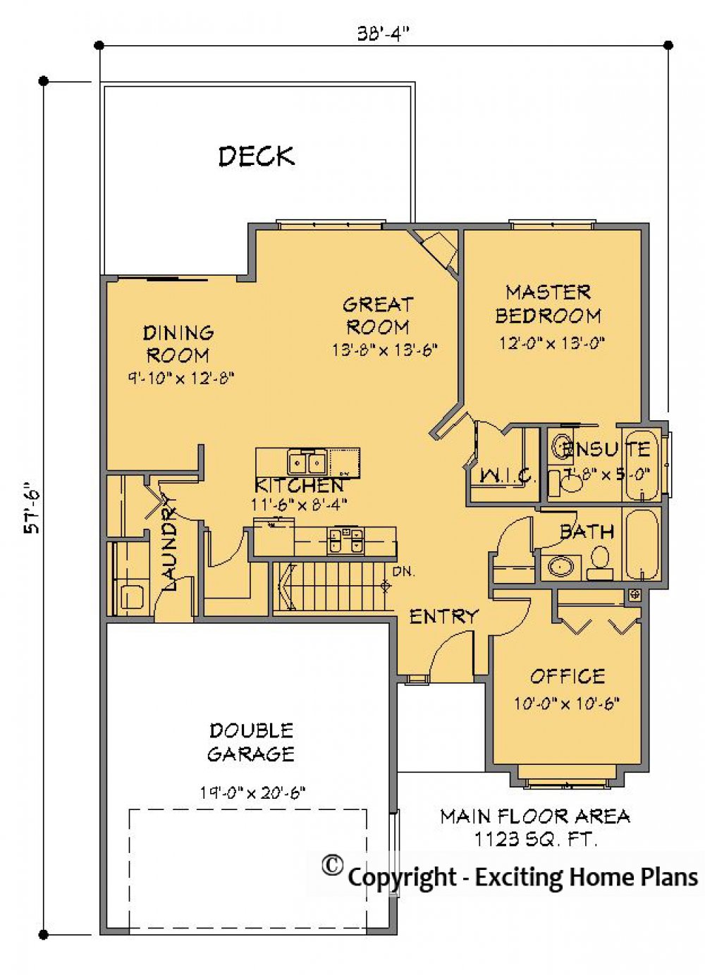 House Plan E1215-10 Main Floor Plan