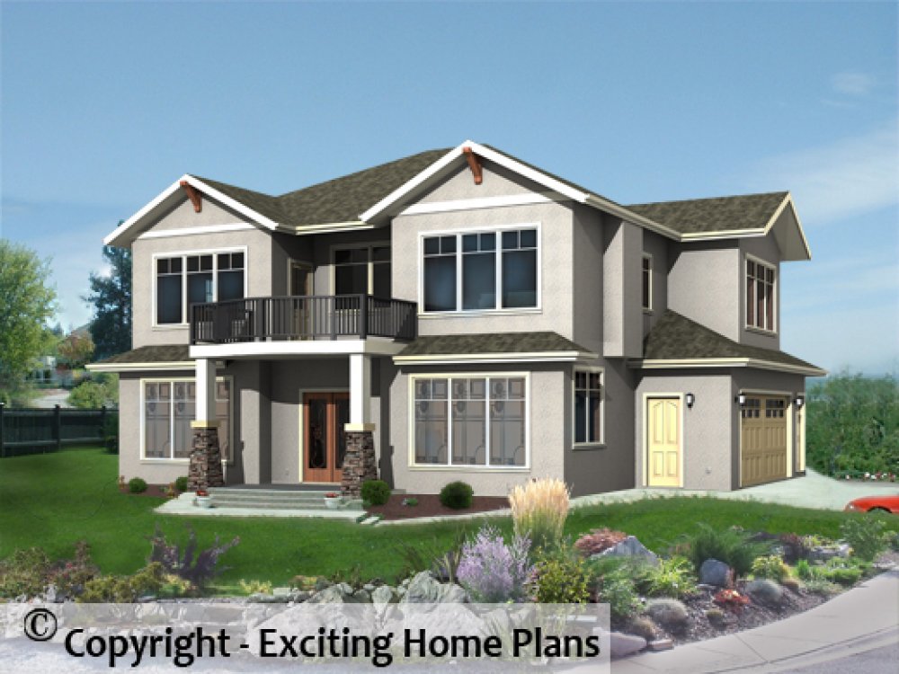 House Plan E1217-10 Exterior 3D View