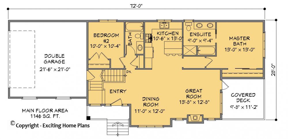 House Plan E1485-10  Main Floor Plan