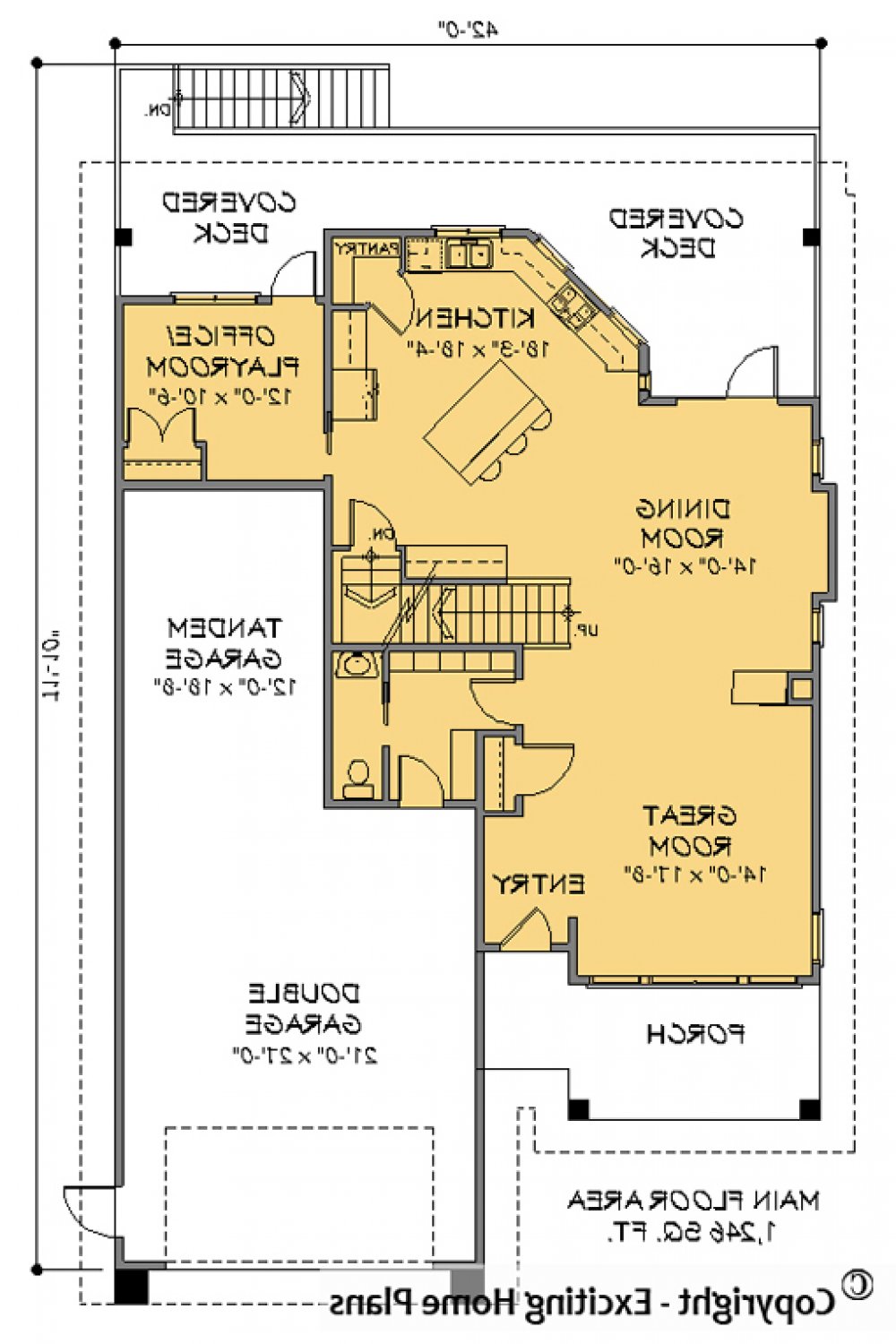 House Plan E1151-10  Main Floor Plan