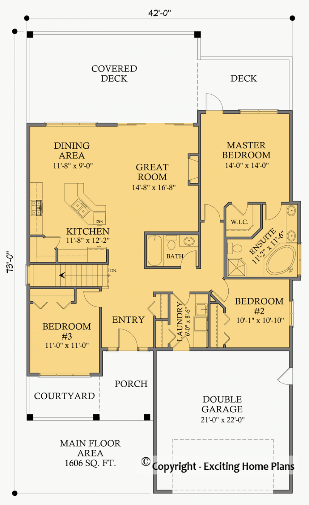 House Plan E1006-10 Main Floor Plan