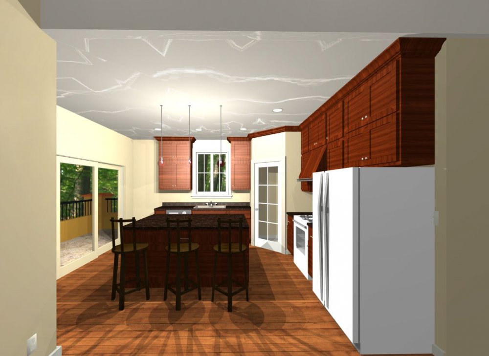 House Plan E1419-10 Interior Kitchen 3D Area