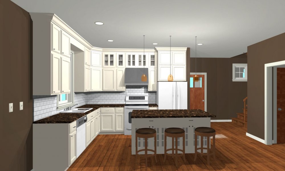 House Plan E1272-10 Interior Kitchen 3D Area