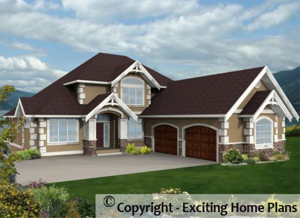 House Plan E1063-10 Exterior 3D View