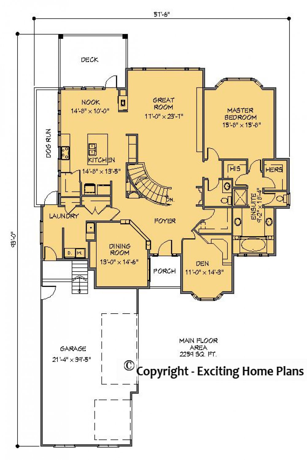 House Plan E1234-10 Main Floor Plan
