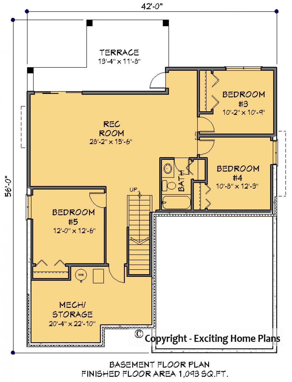 House Plan E1589-10 Lower Floor Plan