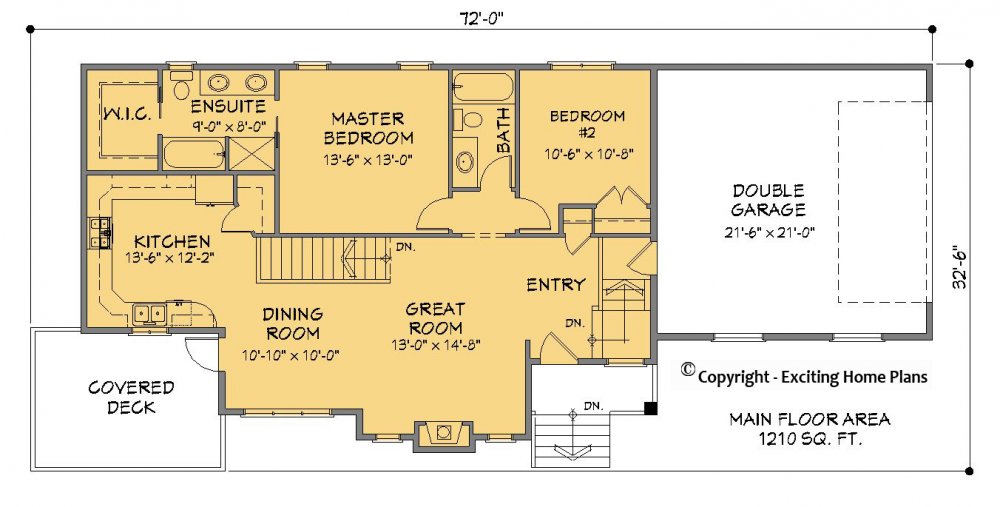 House Plan E1515-10 Main Floor Plan