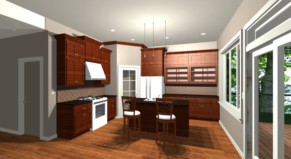 House Plan E1113-10 Interior Kitchen 3D Area