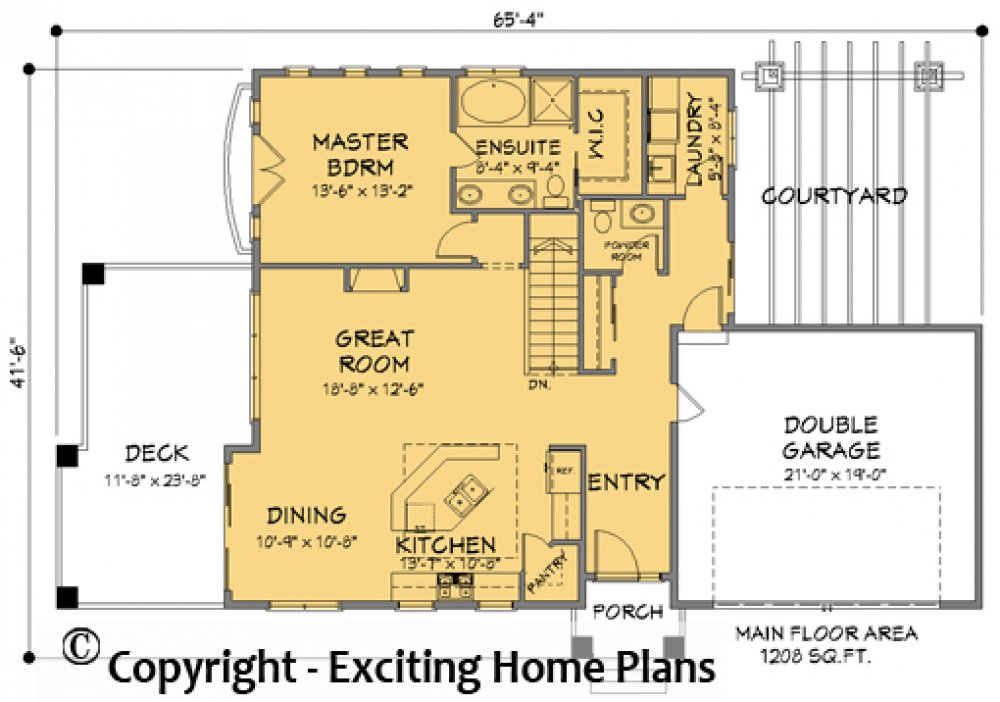 House Plan E1439-10  Main Floor Plan