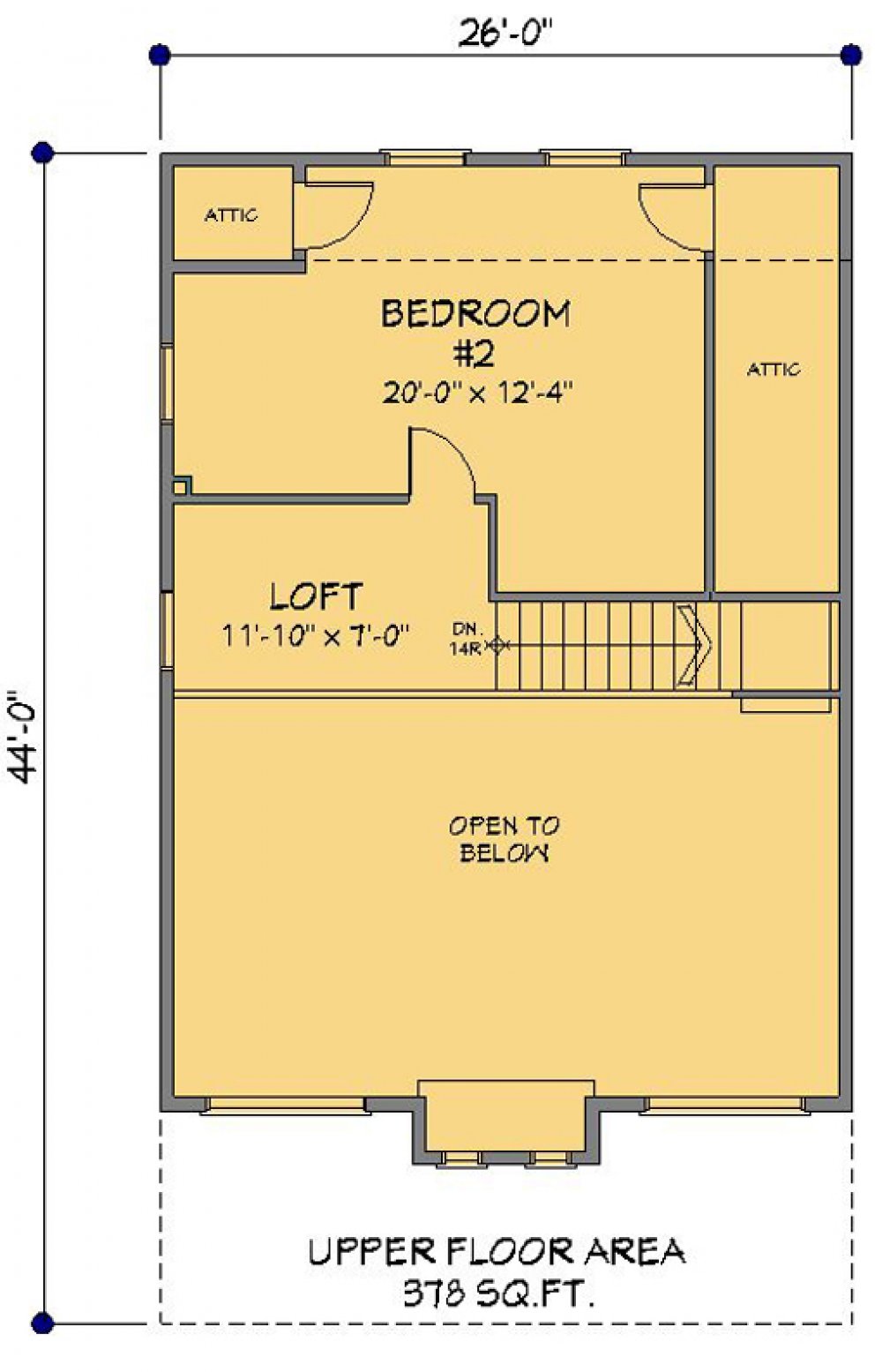 House Plan E1114-11  Upper Floor Plan