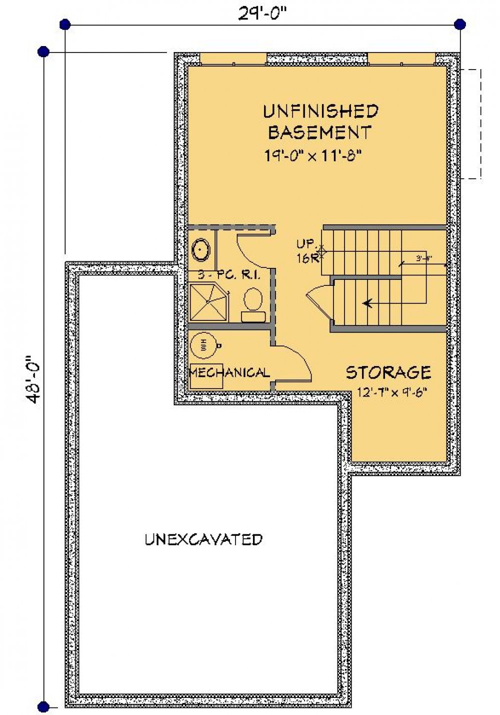 House Plan E1737-10  Lower Floor Plan