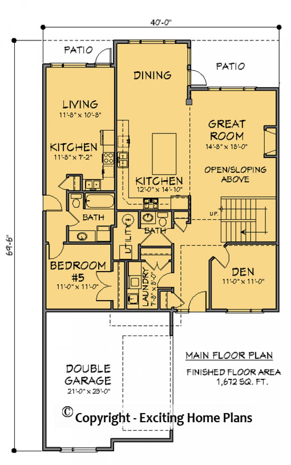 House Plan E1714-10M Main Floor Plan