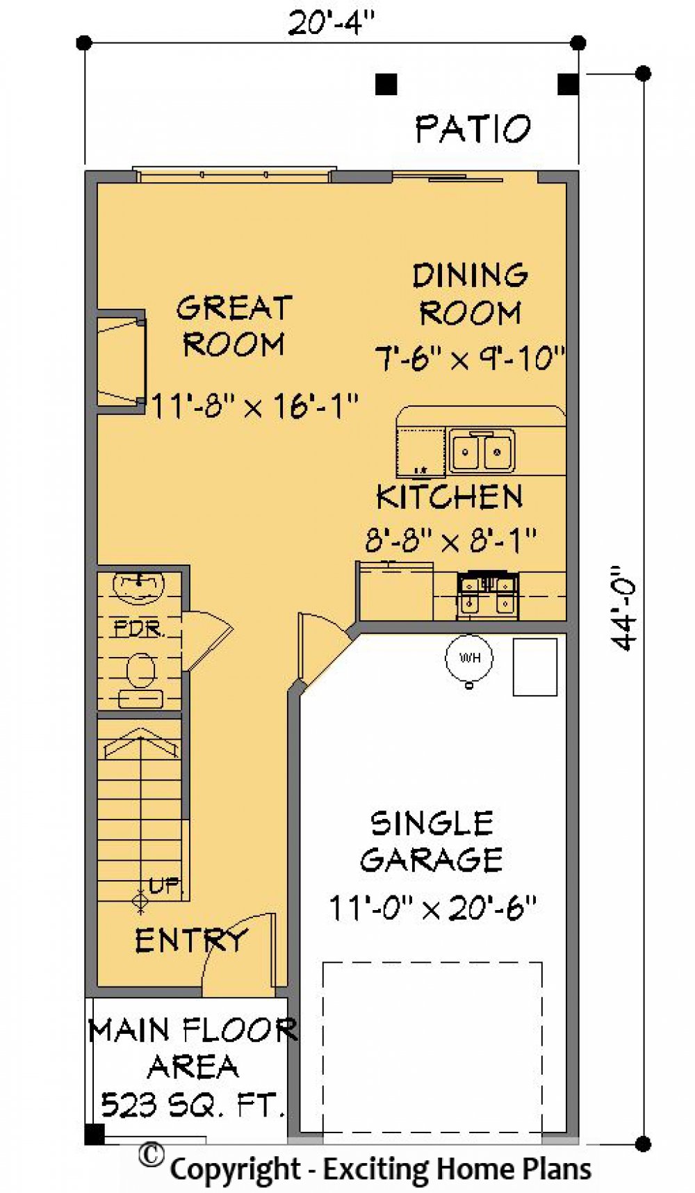 House Plan E1530-10 Main Floor Plan