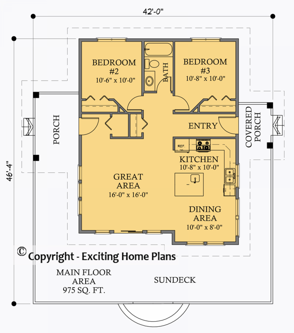 House Plan E1045-10  Garage Floor Plan