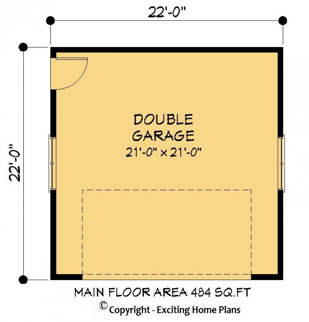 House Plan E1330-10 Garage Floor Plan