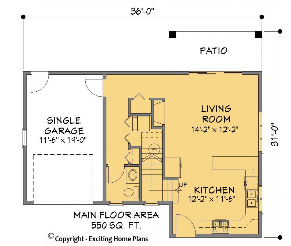 House Plan E1292-10 Main Floor Plan