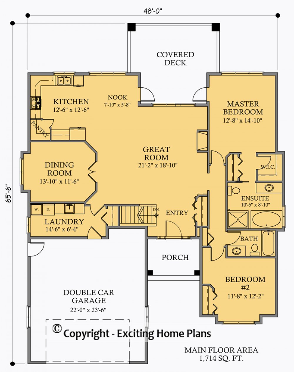 House Plan E1060-10  Main Floor Plan