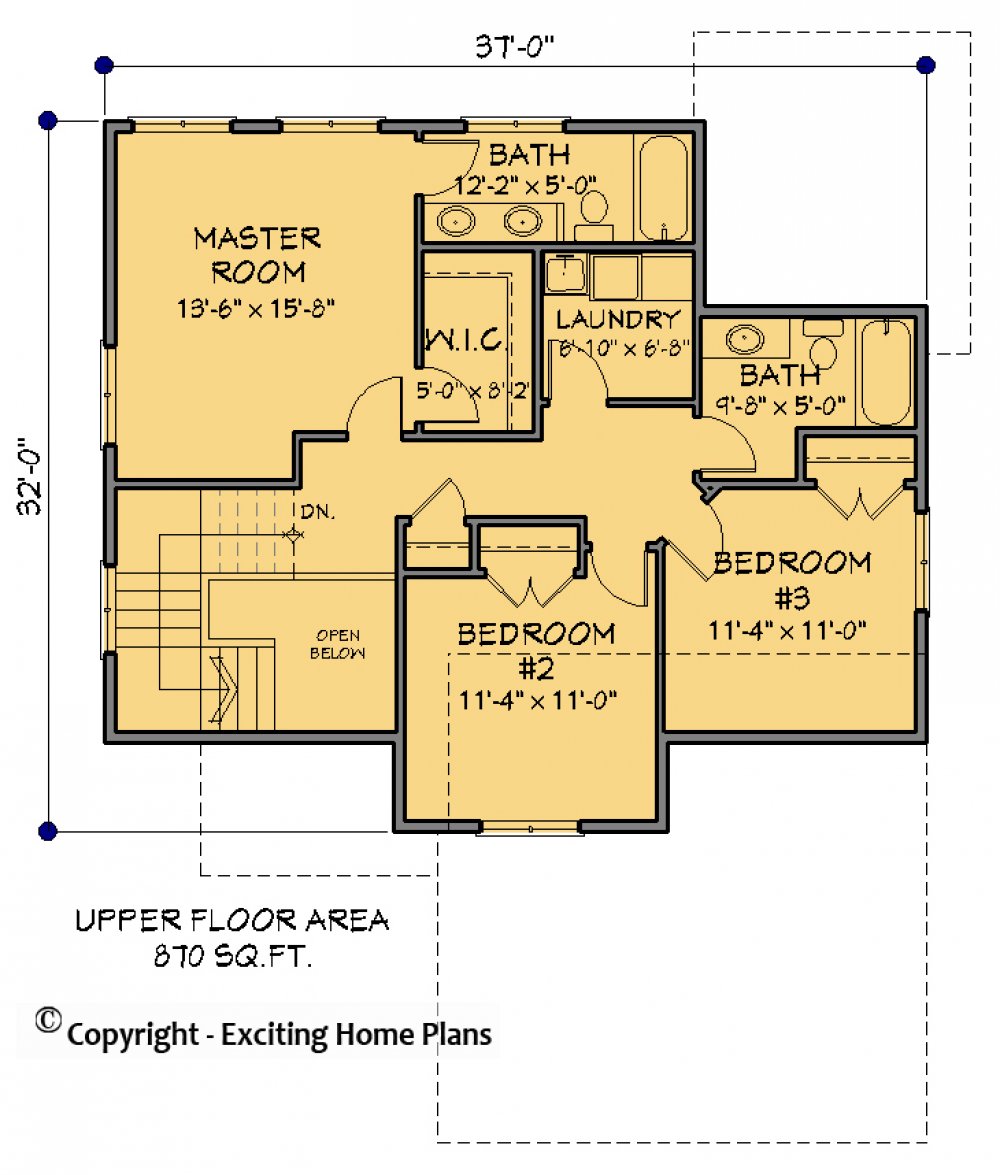 House Plan E1569-10 Lower Floor Plan