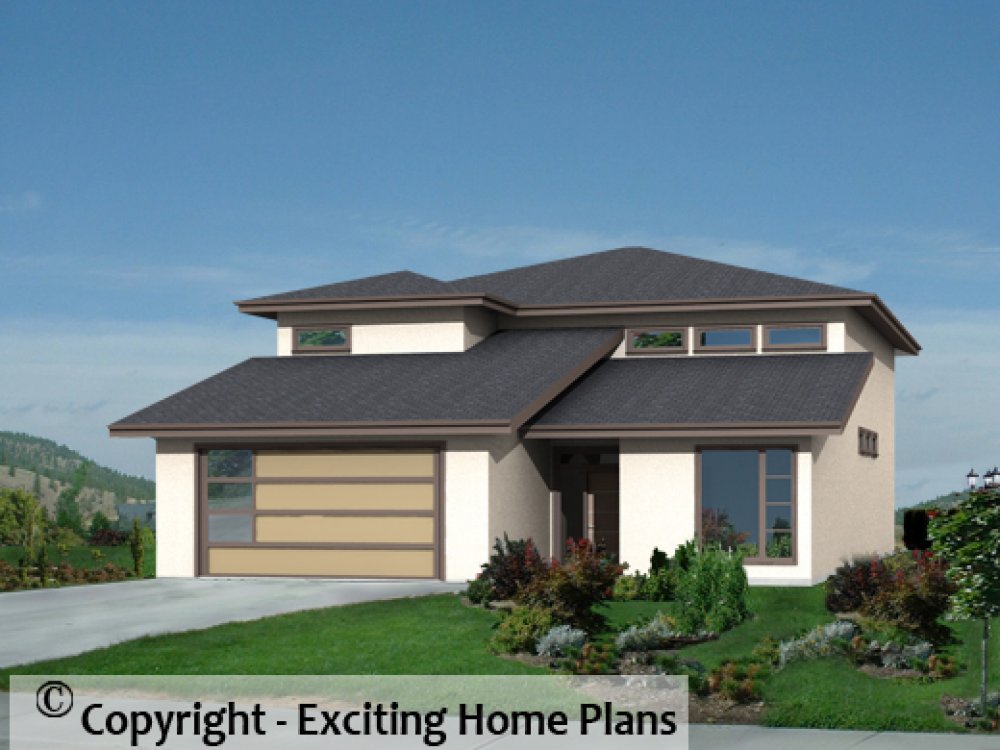 House Plan E1713-10 Front 3D View