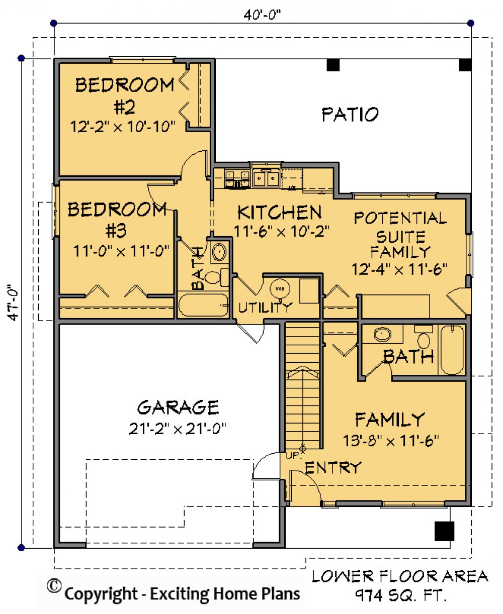 House Plan E1537-10 Main Floor Plan