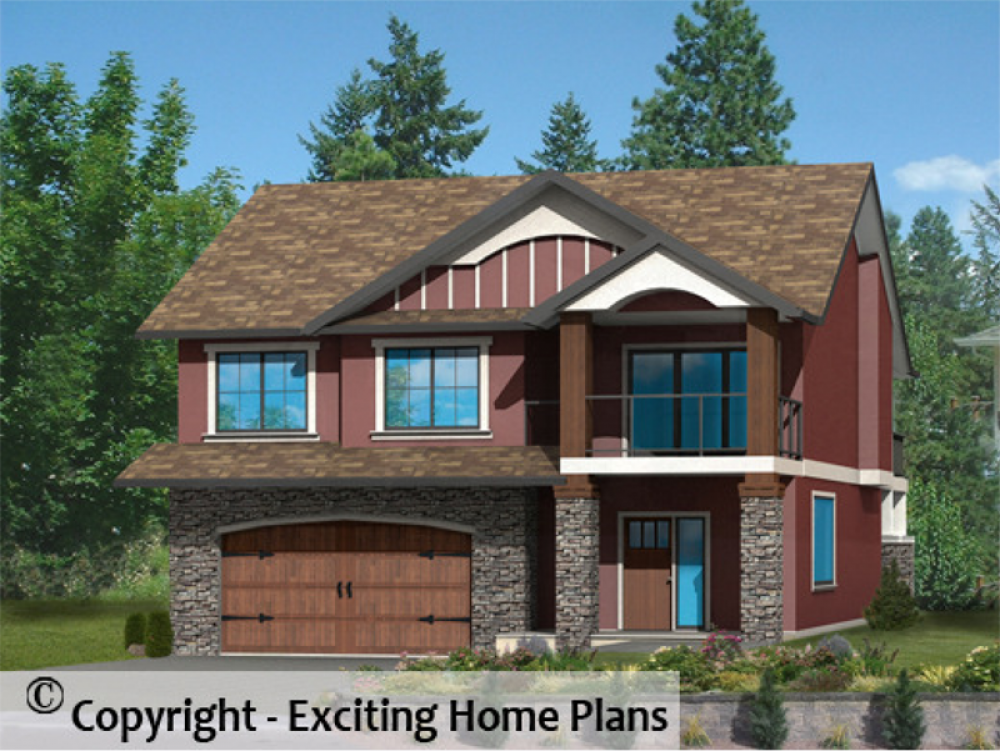 House Plan E1034-10 Exterior 3D View