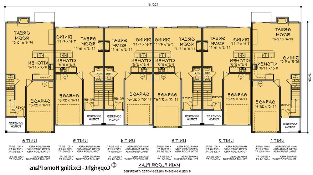 House Plan E1528-10 Main Floor Plan REVERSE