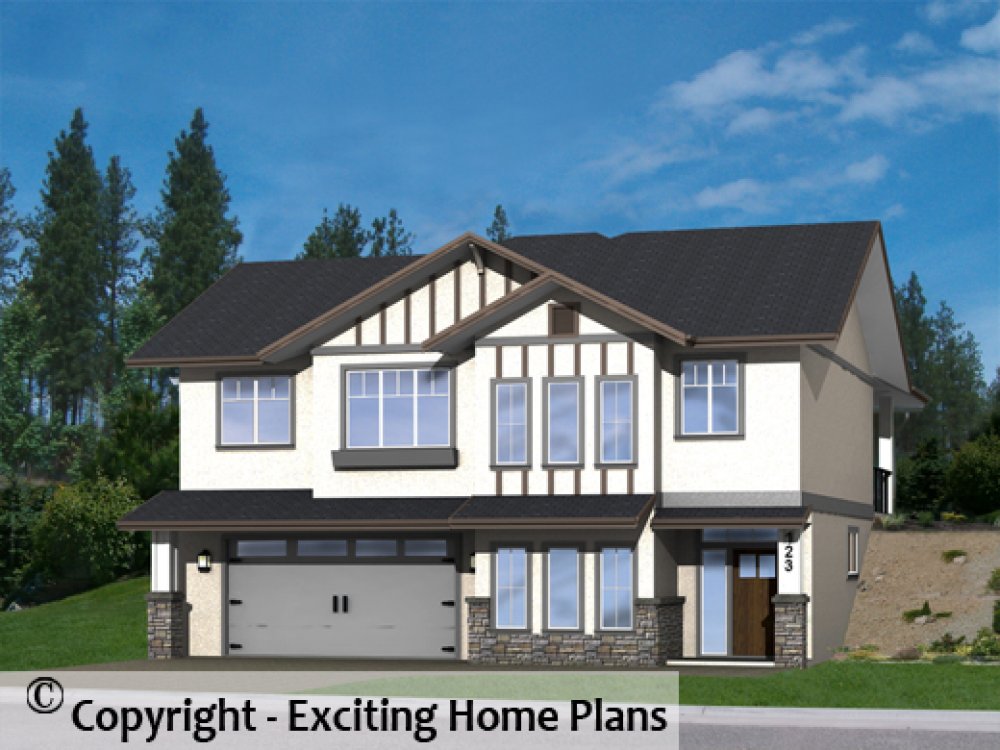 House Plan E1335-10 Exterior 3D View