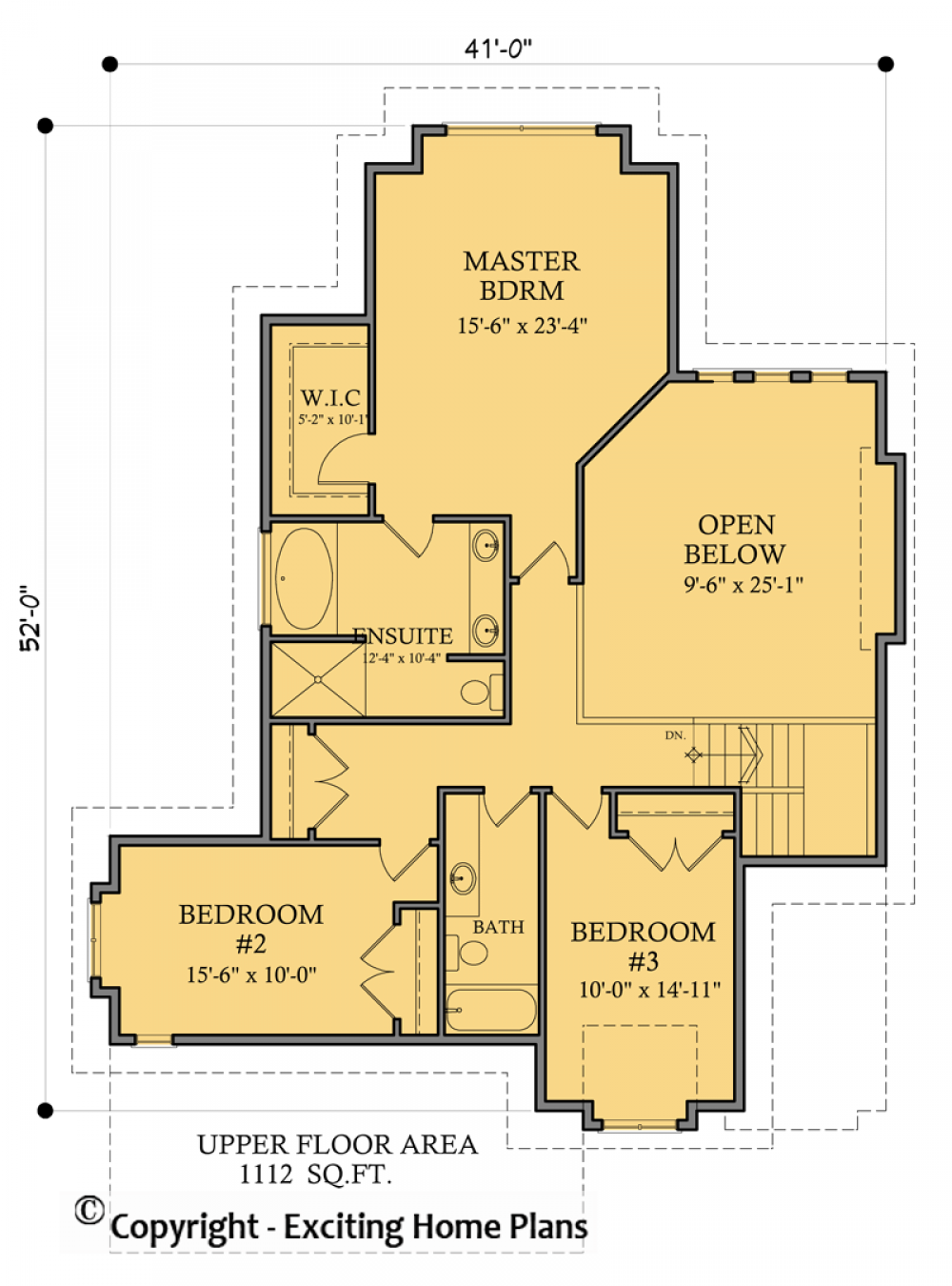 House Plan E1753-10 Upper Floor Plan