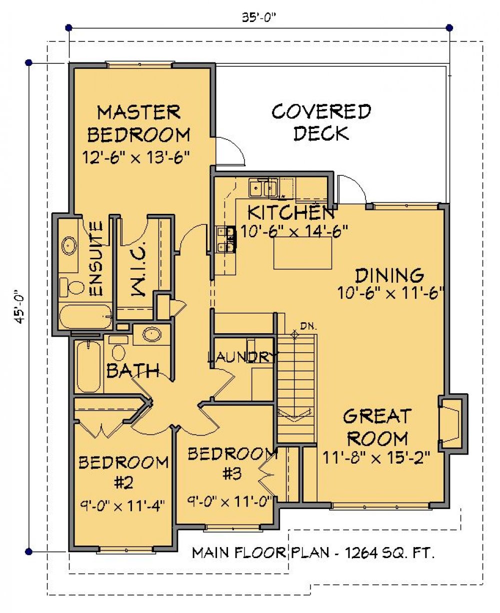 House Plan E1687-10  Main Floor Plan