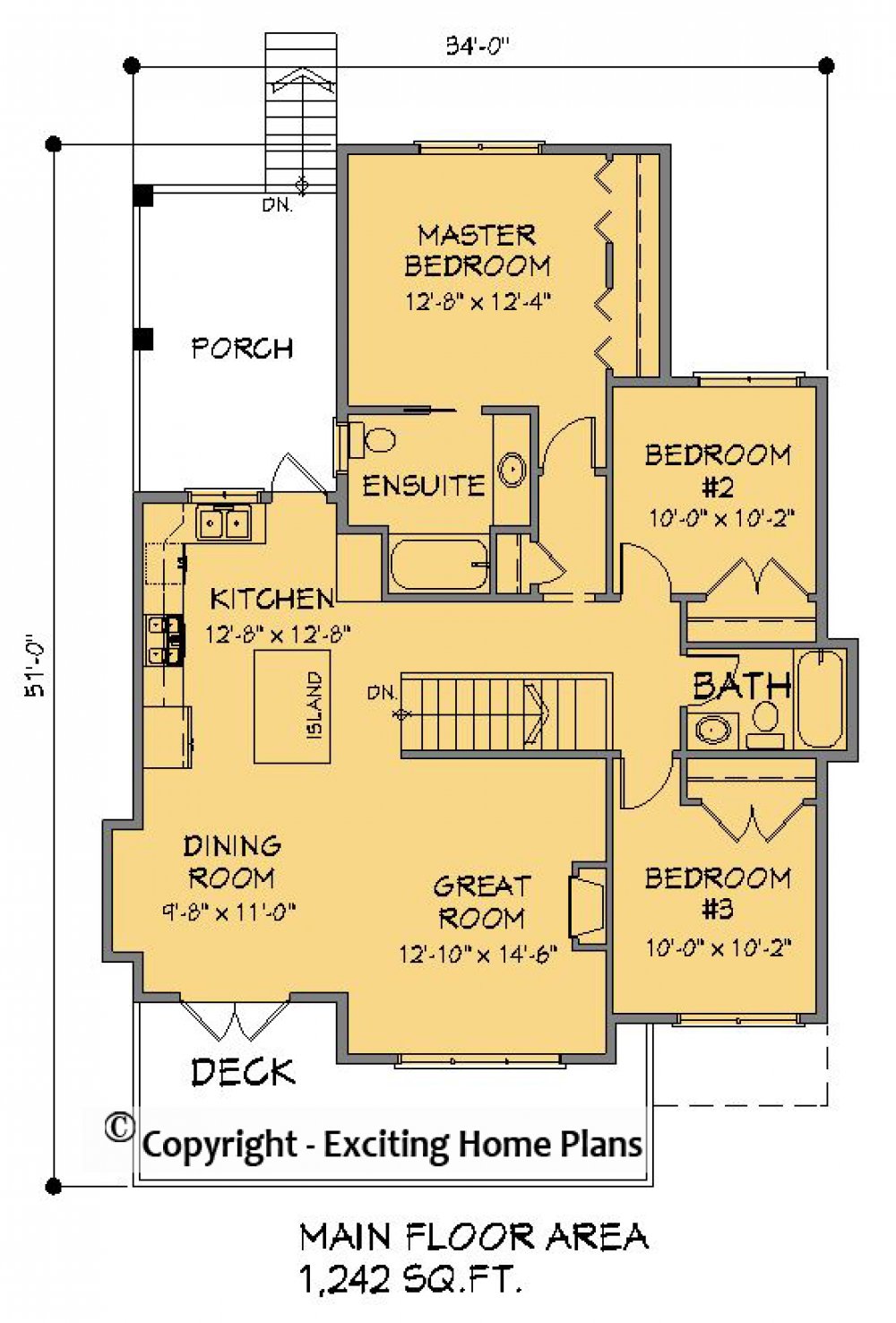 House Plan E1541-10 Main Floor Plan