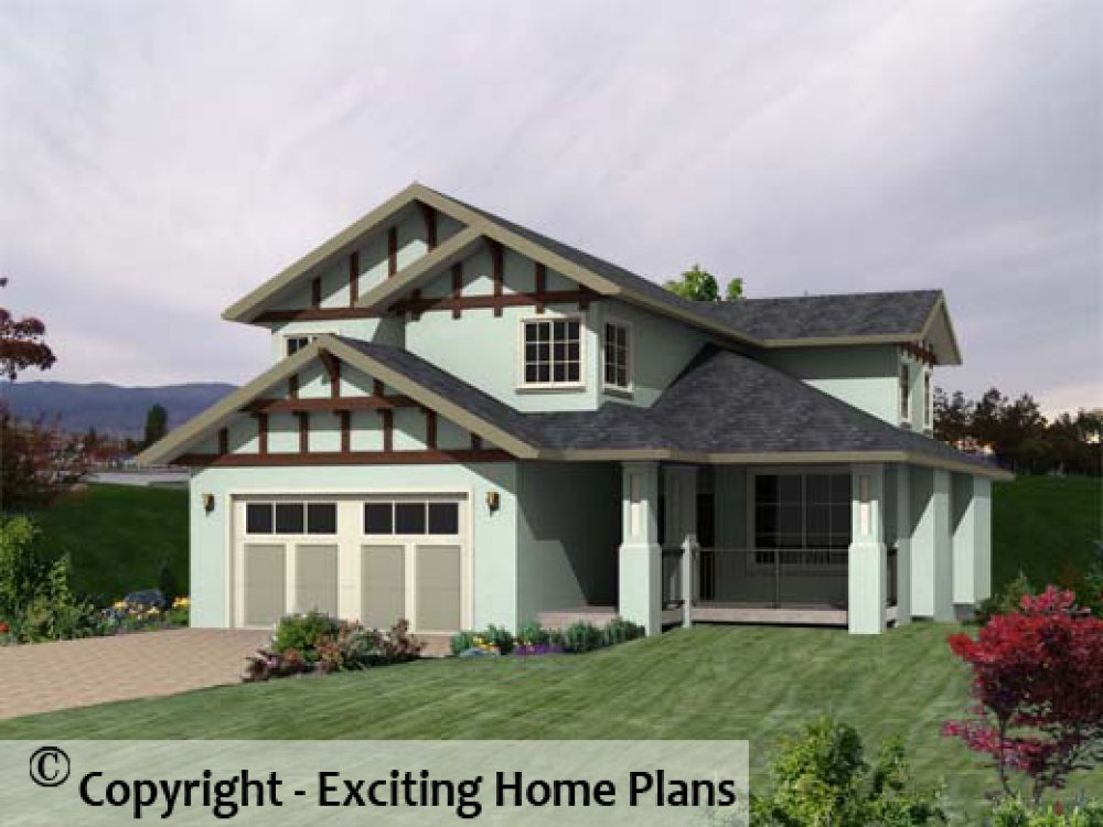 House Plan E1178-10 Exterior 3D View