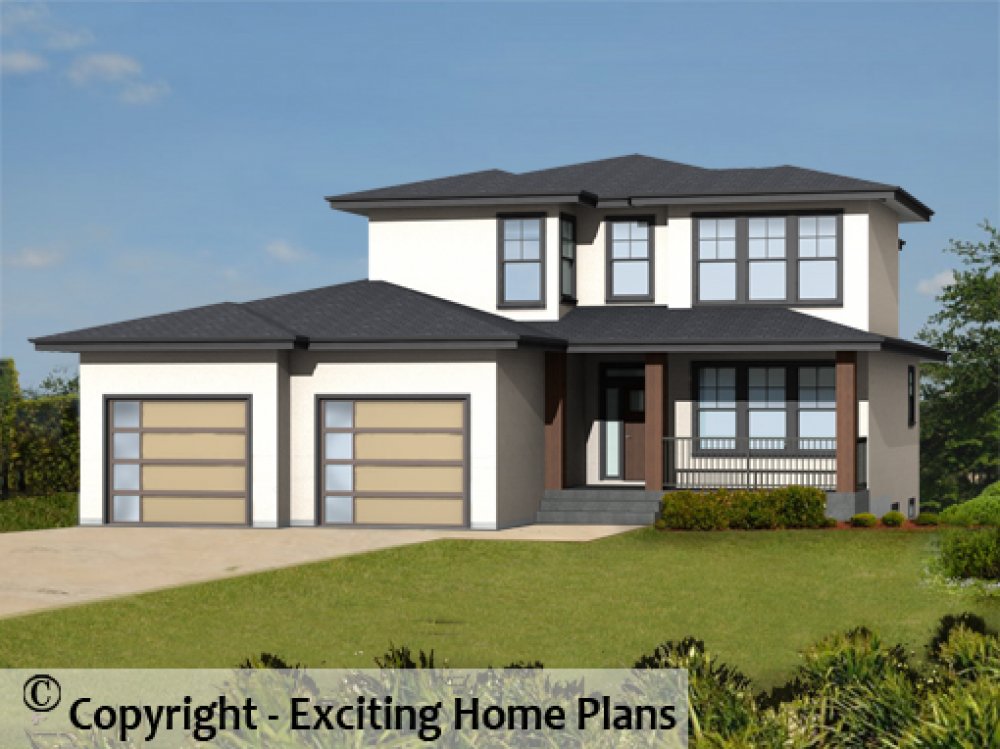 House Plan E1712-10 Front 3D View