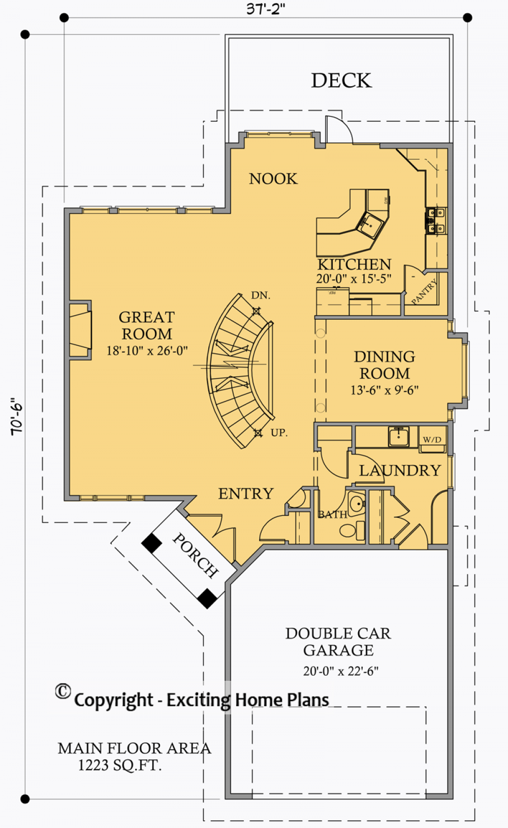 House Plan E1027-10 Main Floor Plan