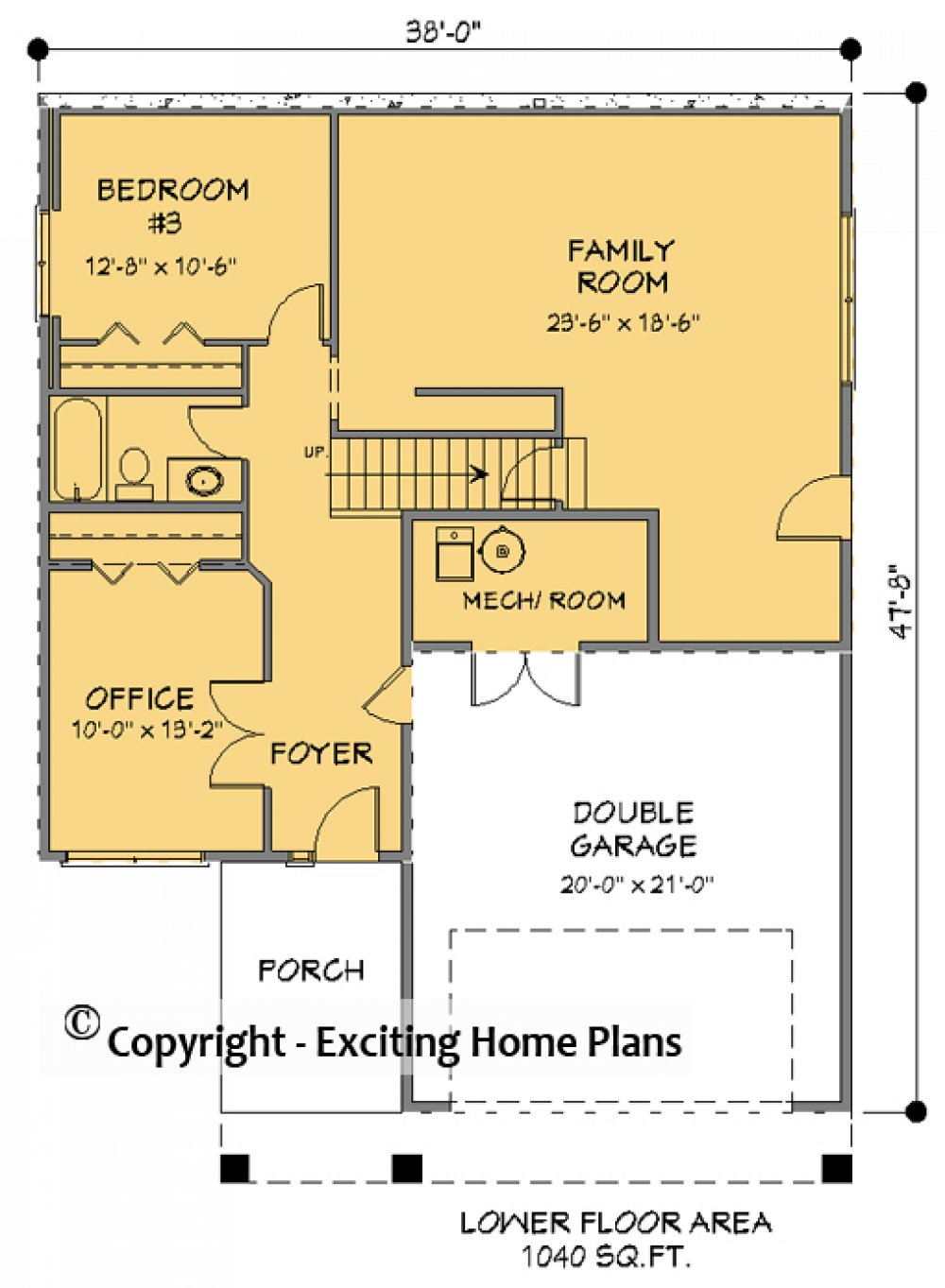 House Plan E1236-10C Main Floor