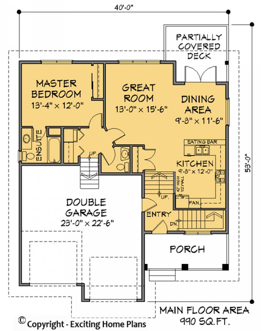 House Plan E1179-10 Main Floor Plan