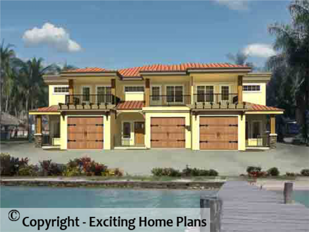 House Plan E1021-10 Exterior 3D View