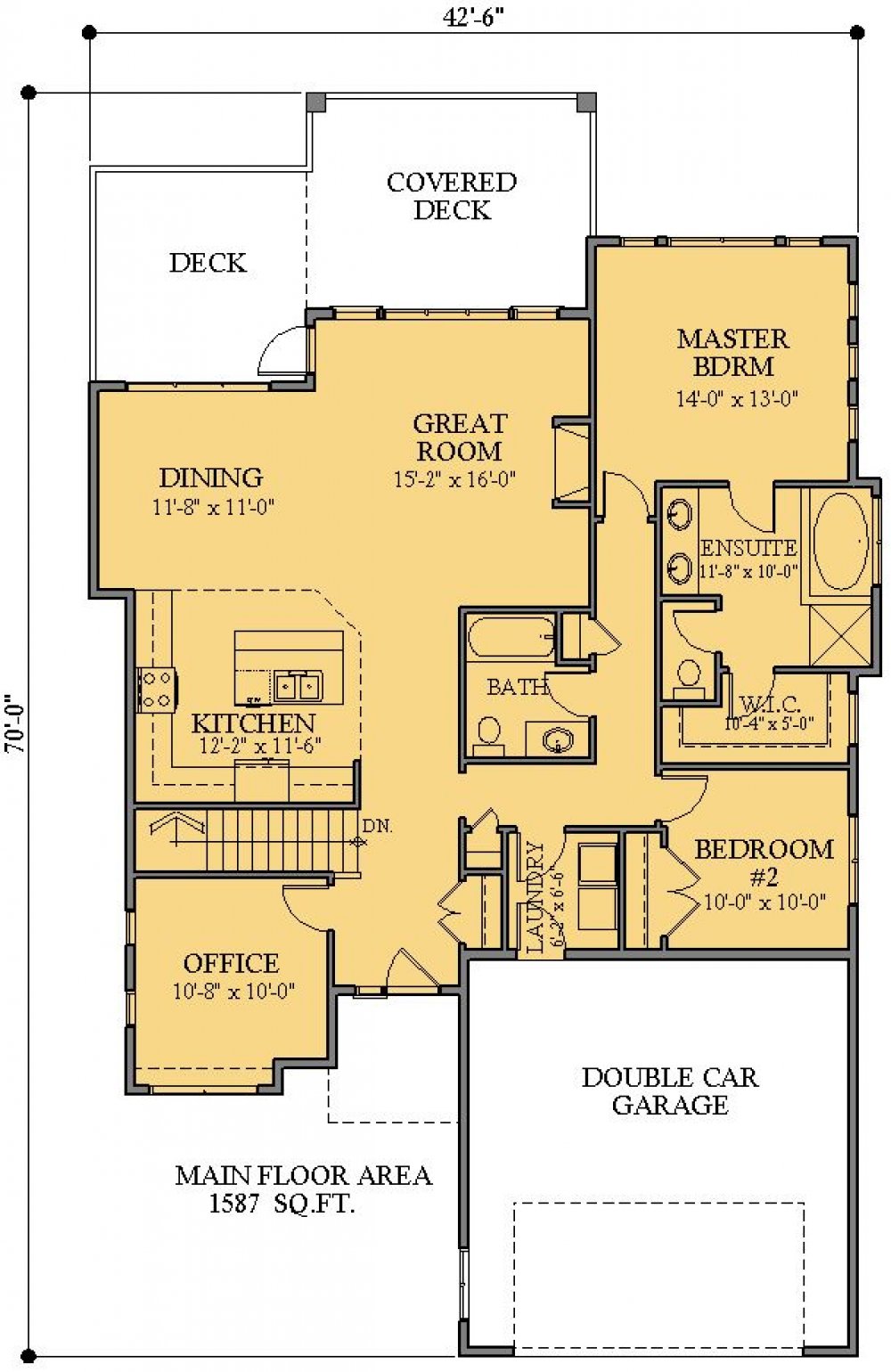 House Plan E1731-50 Main Floor Plan