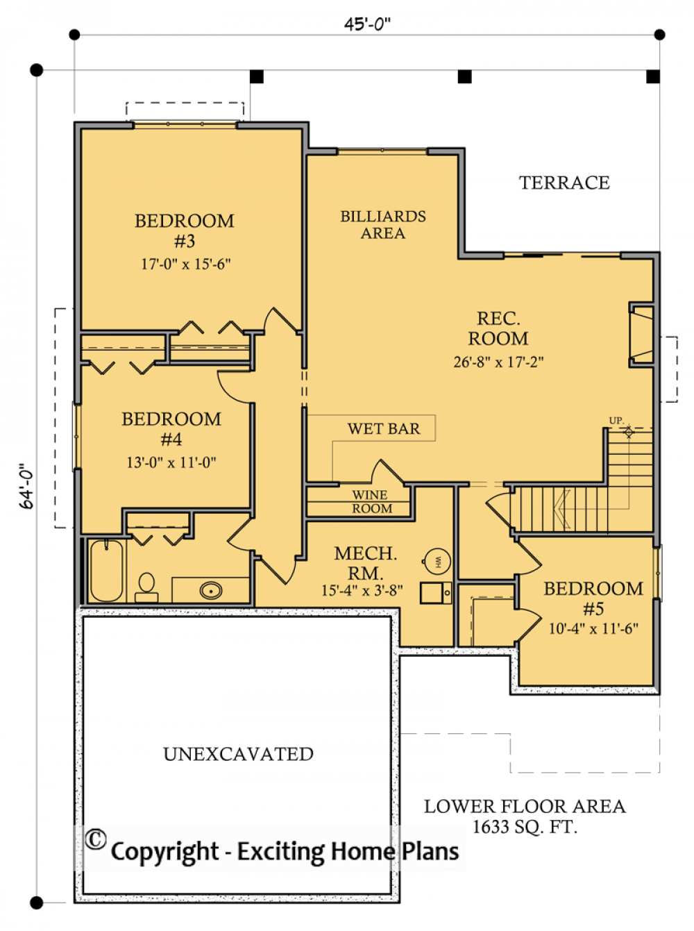 House Plan Lower Floor Plan - E1002-10M