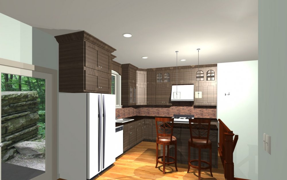 House Plan E1157-10 Interior Kitchen 3D Area