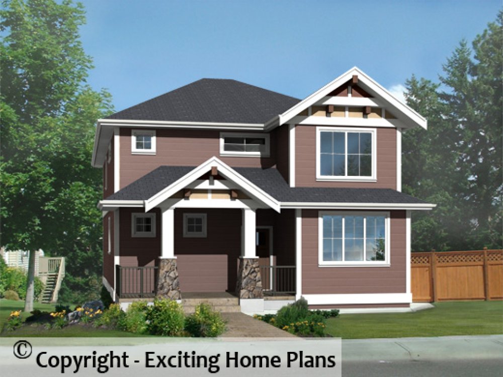House Plan E1272-10 Exterior 3D View