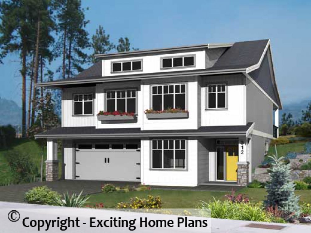 House Plan E1206-10 Exterior 3D View