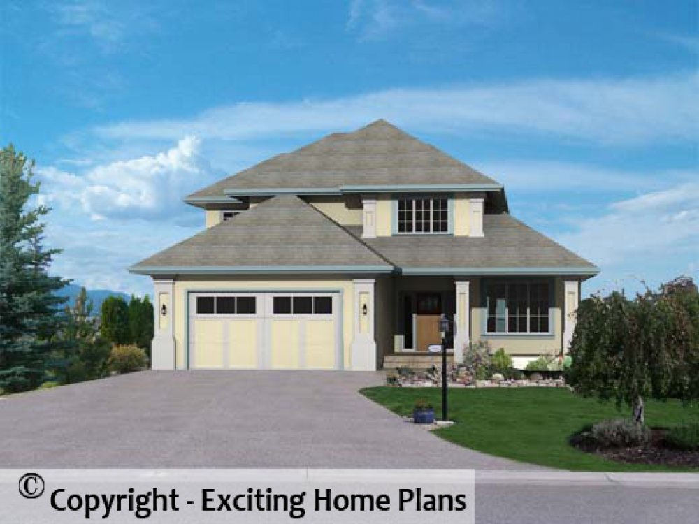 House Plan E1147-10 Exterior 3D View