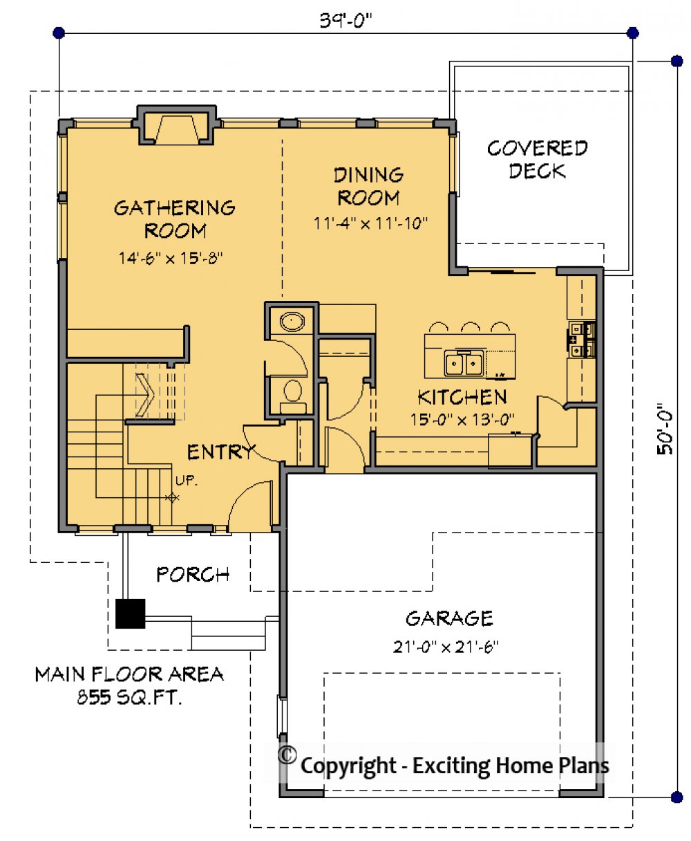 House Plan E1569-10 Main Floor Plan