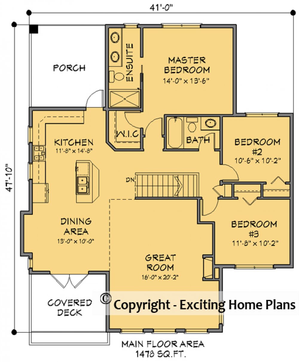 House Plan E1681-50M  Main Floor Plan