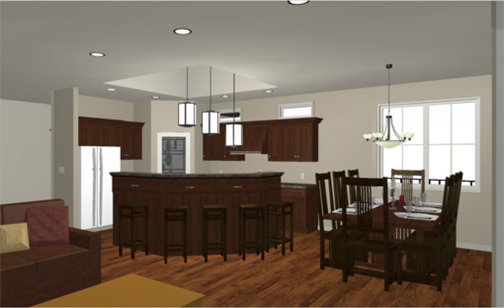 House Plan E1439-10 Interior Kitchen 3D Area