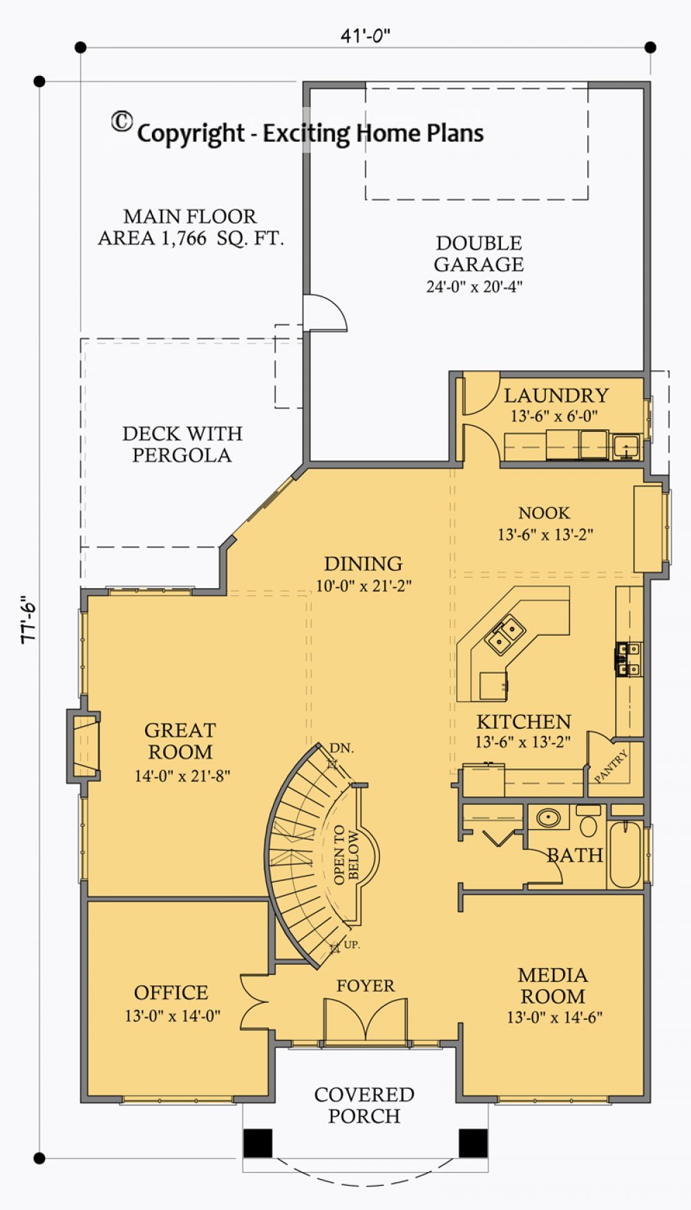 House Plan E1066-10 Main Floor Plan