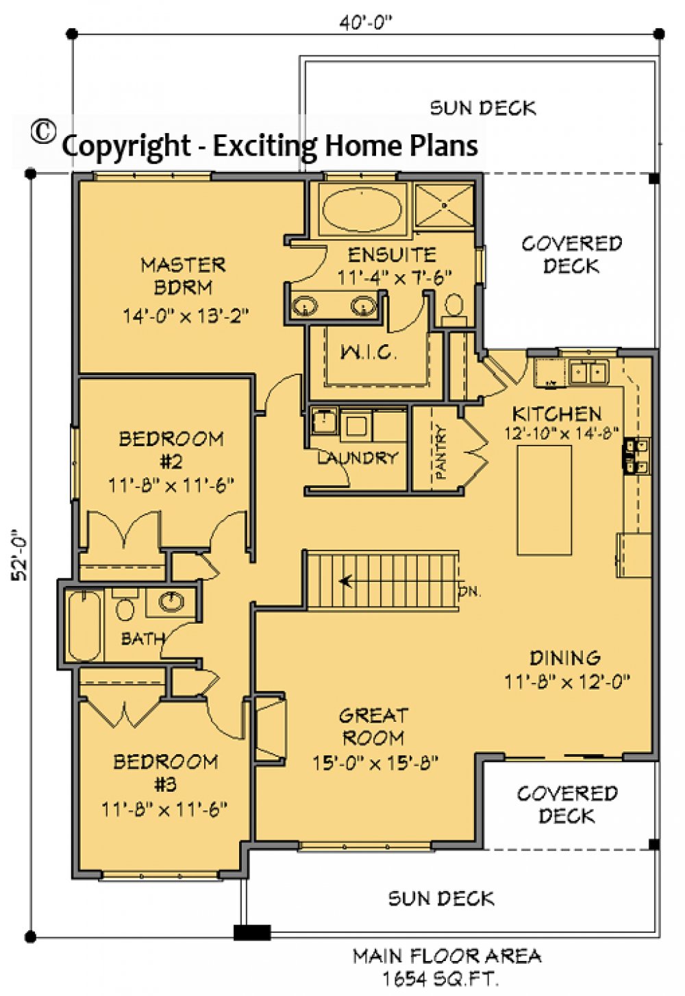 House Plan E1739-10  Main Floor Plan