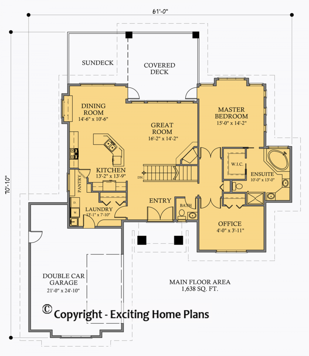 House Plan E1056-10 Main Floor Plan