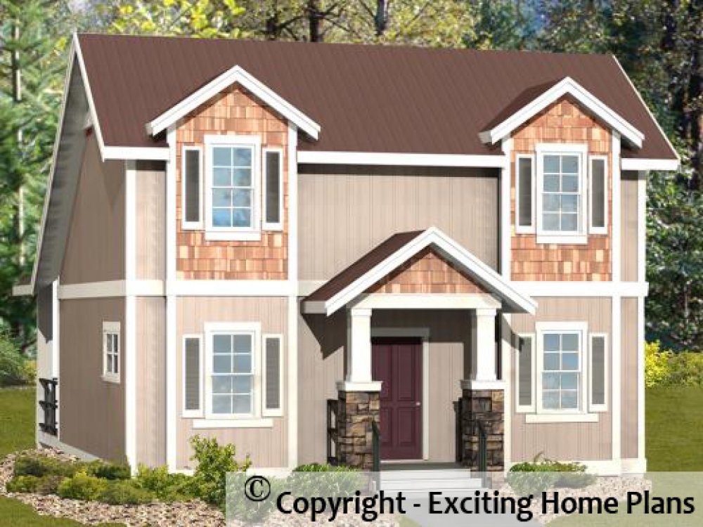 House Plan E1113-10 Exterior 3D View